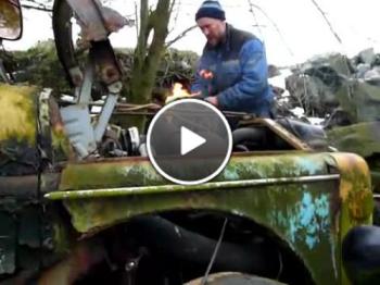 Как се пали камион стара антика - Volvo